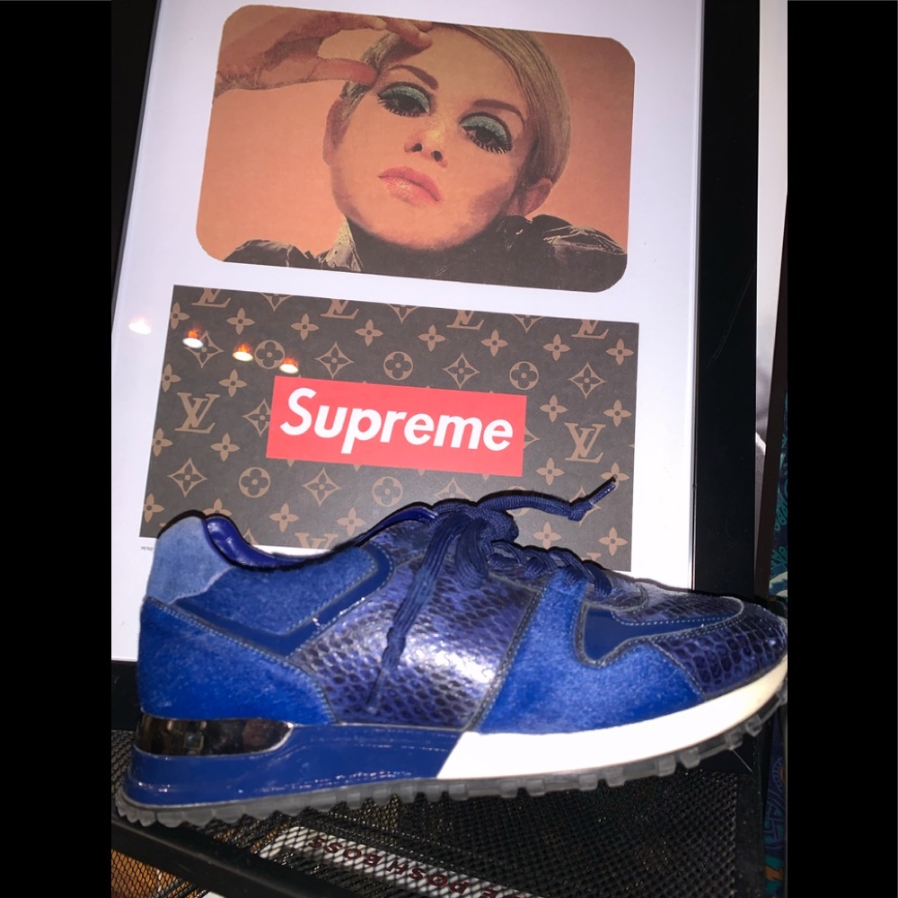 Authentic Louis Vuitton Python And Pony Sneakers - image 1